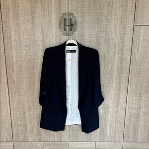 Zara Blazer With Rolled Up Sleeves